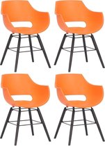 Clp Skien Set van 4 stoelen - Oranje Zwart