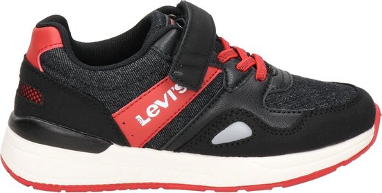 Levi's Boston jongens sneaker - Zwart rood - Maat 36 | bol.com