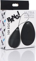 10X Silicone Vibrating Egg - Black - Eggs