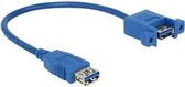 Delock USB 3.0 A Male naar USB 3.0 A Male - 0.25 m