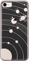 iPhone 8/7 hoesje - Universe space - Soft Case Telefoonhoesje - Print - Transparant