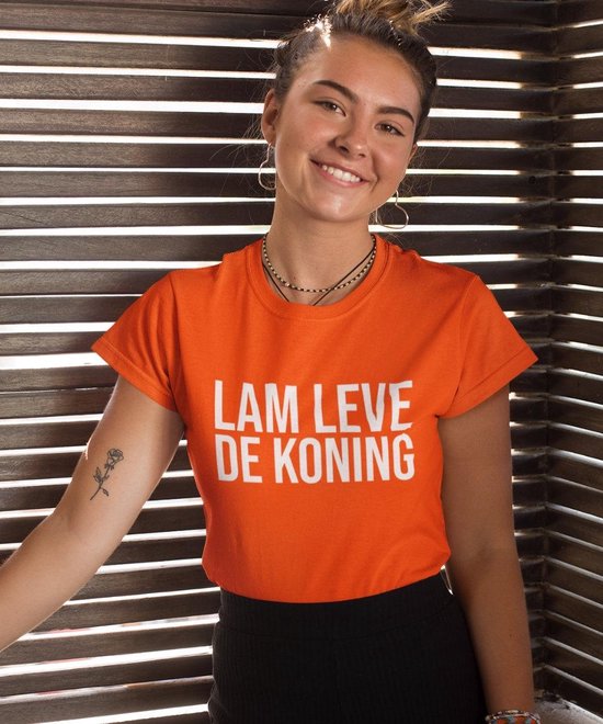 Thespian Koel Ongedaan maken Oranje Koningsdag T-Shirt Lam Leve (DAMES - MAAT XXL) | Oranje Kleding &  Shirts |... | bol.com