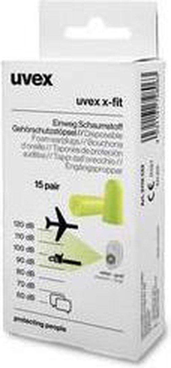 Goedkoopste Uvex 2112133 x-fit Oordoppen 37 dB Eenmalig gebruik 15 paar