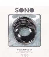 N0. 86 - Cock Ring Set - Black - Cock Rings