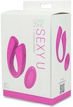 UltraZone Sexy U Vibrator - Pink - Silicone Vibrators