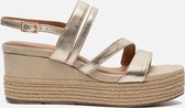 Tamaris Sandalen met sleehak goud - Maat 38