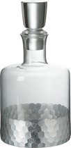J-Line Karaf Stop Glas Transparant/Zilver