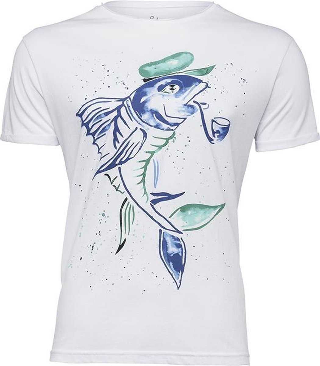 BiggDesign-AnemoSS- T Shirt-Captain Fish Man's -Wit- M