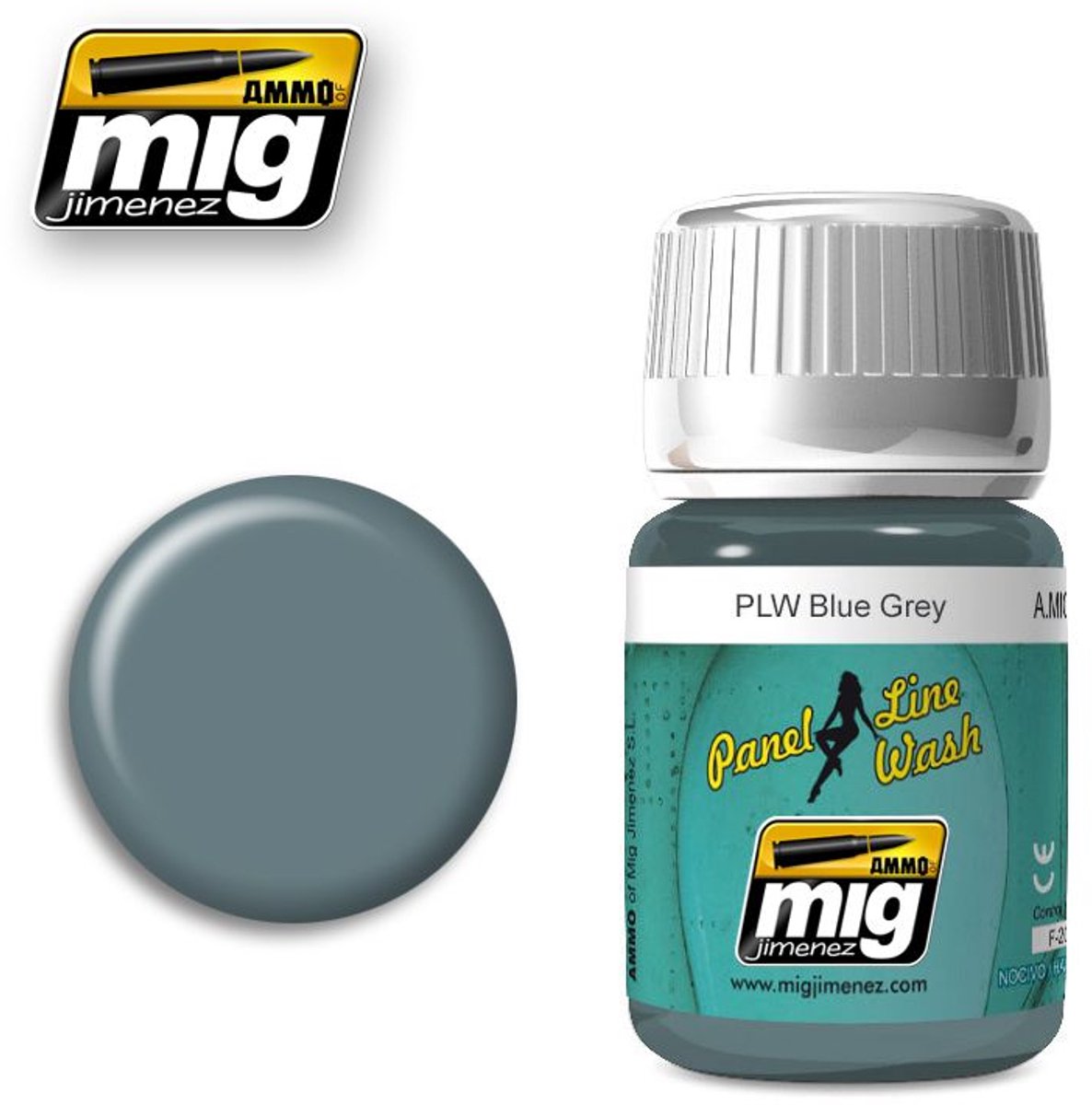 AMMO by Mig Jimenez Modelbouwdecoratie - MIG 1613 PLW Blue Grey Effecten potje