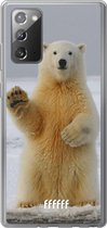 Samsung Galaxy Note 20 Hoesje Transparant TPU Case - Polar Bear #ffffff