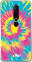 Nokia X6 (2018) Hoesje Transparant TPU Case - Psychedelic Tie Dye #ffffff
