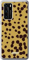 Huawei P40 Hoesje Transparant TPU Case - Cheetah Print #ffffff