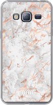 Samsung Galaxy J3 (2016) Hoesje Transparant TPU Case - Peachy Marble #ffffff