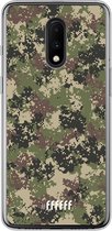 OnePlus 7 Hoesje Transparant TPU Case - Digital Camouflage #ffffff