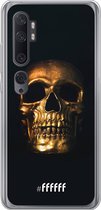 Xiaomi Mi Note 10 Hoesje Transparant TPU Case - Gold Skull #ffffff