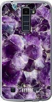 LG K10 (2016) Hoesje Transparant TPU Case - Purple Geode #ffffff