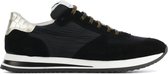 Stefano Lauran Vrouwen Suède Croco Lage sneakers / Damesschoenen  S1026 - Zwart - Maat 38