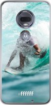 Motorola Moto G7 Hoesje Transparant TPU Case - Boy Surfing #ffffff