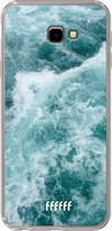 6F hoesje - geschikt voor Samsung Galaxy J4 Plus -  Transparant TPU Case - Whitecap Waves #ffffff