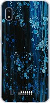 Samsung Galaxy A10 Hoesje Transparant TPU Case - Bubbling Blues #ffffff