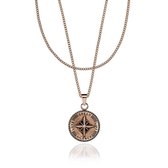 Croyez Jewelry | Compass Rosegold Layerup | Curb / 65cm / 65cm