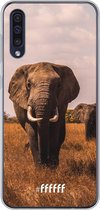 Samsung Galaxy A50 Hoesje Transparant TPU Case - Elephants #ffffff