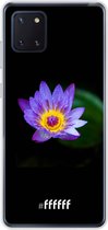 Samsung Galaxy Note 10 Lite Hoesje Transparant TPU Case - Purple Flower in the Dark #ffffff
