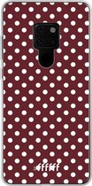 Huawei Mate 20 Hoesje Transparant TPU Case - Burgundy Dots #ffffff