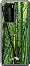 Huawei P40 Pro Hoesje Transparant TPU Case - Bamboo #ffffff