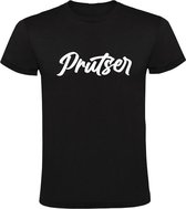 Prutser Heren t-shirt | Huis Anubis | slordig | kluns | debiel | dom |  Zwart