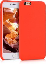 kwmobile telefoonhoesje voor Apple iPhone 6 Plus / 6S Plus - Hoesje met siliconen coating - Smartphone case in tomatenrood