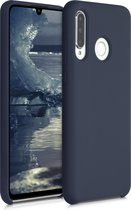 kwmobile telefoonhoesje geschikt voor Huawei P30 Lite - Hoesje met siliconen coating - Smartphone case in bosbesblauw