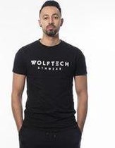 Wolftech Gymwear Sportshirt Heren - Zwart - L - Regular Fit - Sportkleding Heren