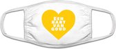 Een hart van goud  | gezichtsmasker | bescherming | bedrukt | logo | Wit mondmasker van katoen, uitwasbaar & herbruikbaar. Geschikt voor OV