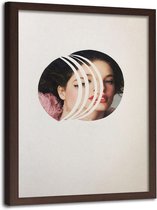 Foto in frame , Vrouwen gezicht in 5 delen ,70x100cm , multikleur , wanddecoratie