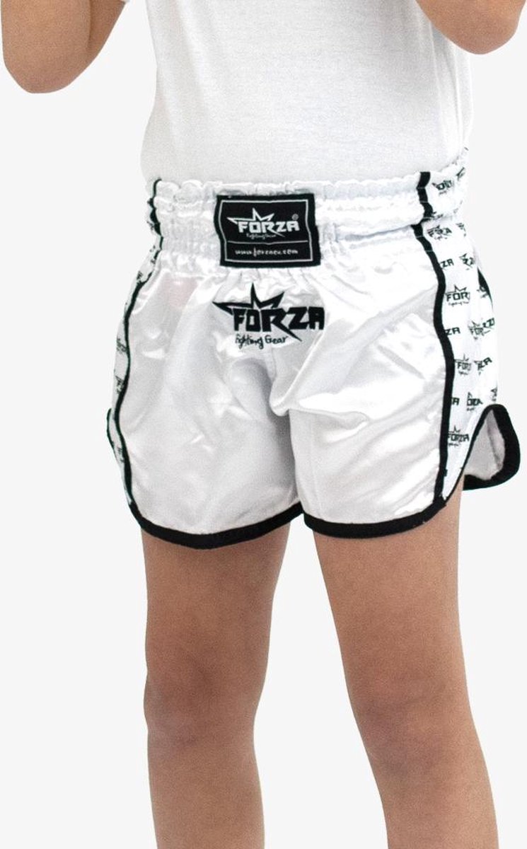 Forza Muay Thai Shorts - Wit/Zwart - 140