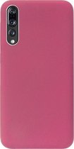 ADEL Premium Siliconen Back Cover Softcase Hoesje Geschikt voor Huawei P20 Pro - Bordeaux Rood