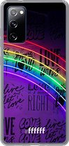 6F hoesje - geschikt voor Samsung Galaxy S20 FE - Transparant TPU Case - Love is Love #ffffff