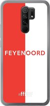6F hoesje - geschikt voor Xiaomi Redmi 9 -  Transparant TPU Case - Feyenoord - met opdruk #ffffff