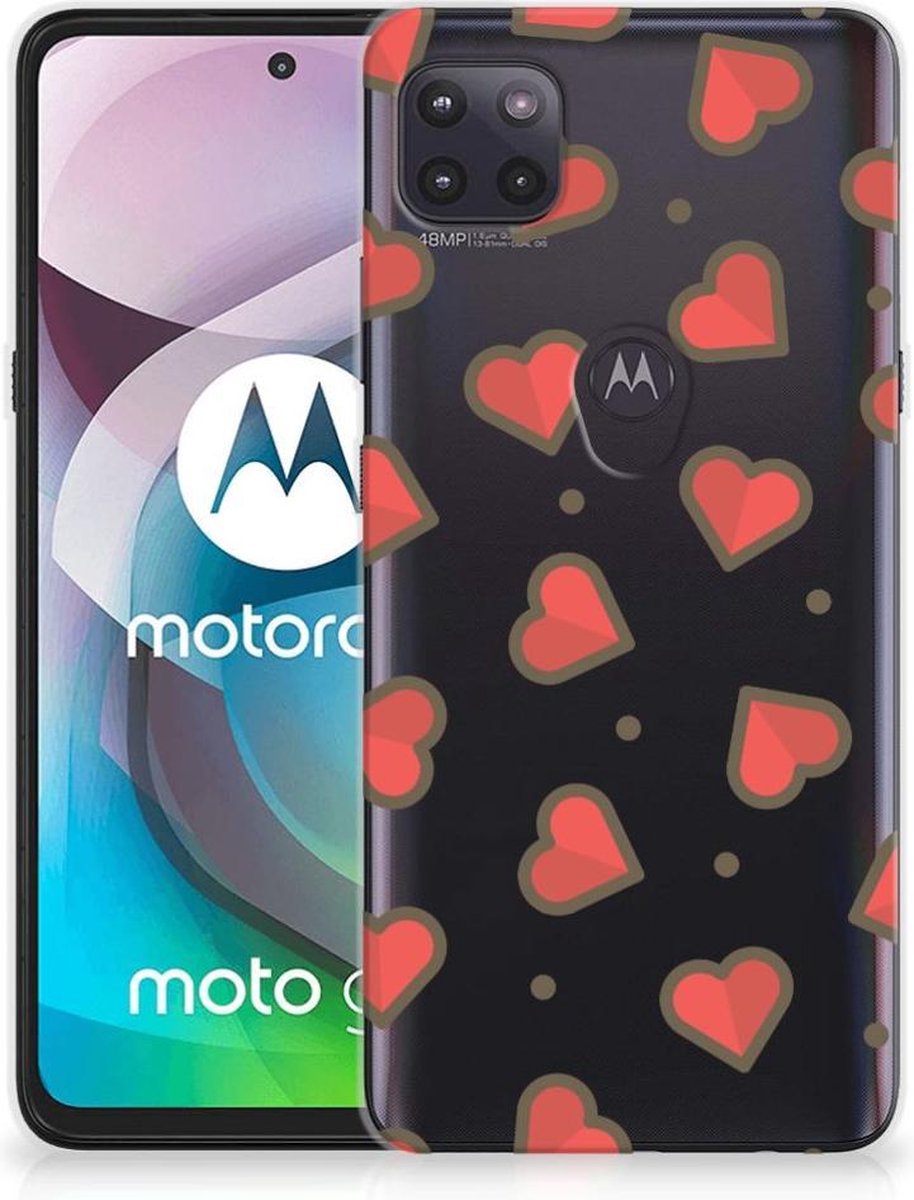 Motorola Moto G 5G TPU bumper Hearts