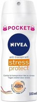 NIVEA Stress Protect - 100 ml - Pocketsize - Deodorant Spray