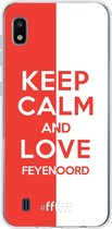 6F hoesje - geschikt voor Samsung Galaxy A10 -  Transparant TPU Case - Feyenoord - Keep calm #ffffff