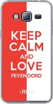 6F hoesje - geschikt voor Samsung Galaxy J3 (2016) -  Transparant TPU Case - Feyenoord - Keep calm #ffffff