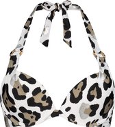 Hunkemöller Dames Badmode Push-up bikinitop Animal Cup A - E  - Wit - maat B75