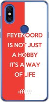6F hoesje - geschikt voor Xiaomi Mi Mix 3 -  Transparant TPU Case - Feyenoord - Way of life #ffffff