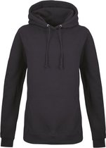 Awdis Gewoon Hoods Vrouwen/dames Girlie College Pullover Hoodie (Zwarte rook)