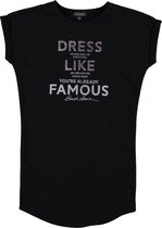 Crush denim zwart t-shirt stretch jurkje - Maat 128