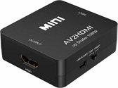 Case2go - Tulp naar HDMI Converter - AV / Composiet RCA To HDMI Audio Video Kabel Adapter - Zwart