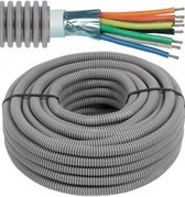 Flexibele voorbedrade buis met alarmkabel - 6 x 0,22mm² + 2 x 0,75 mm² Ø 16mm, 100 meter - FLEX FEAL275622