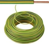 VOB kabel / draad 6 mm² Eca - Geel / Groen (H07V-U) - VOB6GG